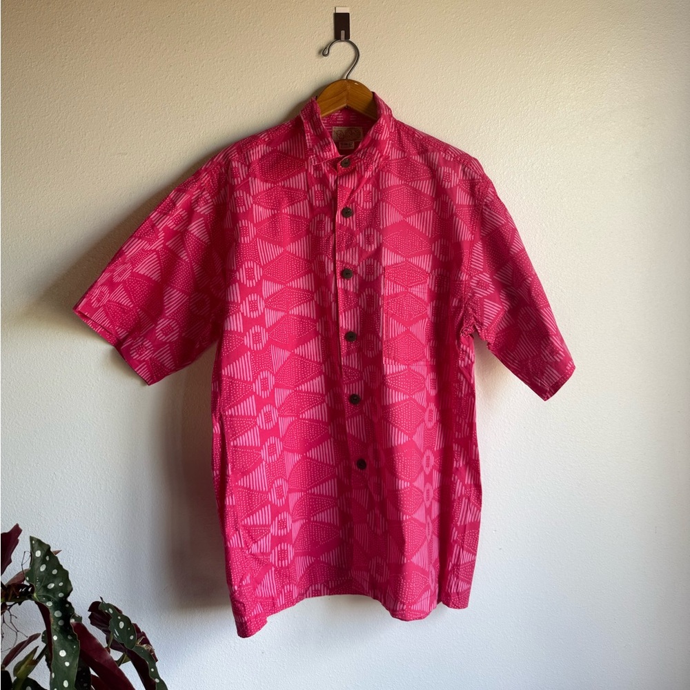 Men's Hawaiian XS NoaNoa button up shirt pink